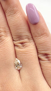 1.00ct | Fancy Light Brownish Yellow VS1 Pear Shape Brilliant Cut Diamond (GIA) - Modern Rustic Diamond
