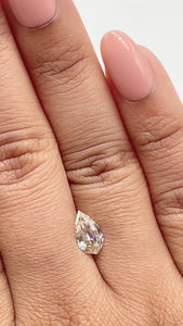1.06ct | L/SI1 Pear Shape Lattice Cut Diamond (GIA) - Modern Rustic Diamond