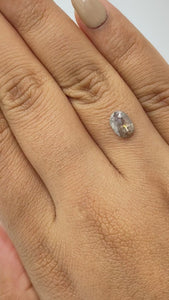 1.00ct | Salt & Pepper Oval Shape Rose Cut Diamond - Modern Rustic Diamond