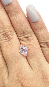 1.93ct |  Lozenge Shape Step Cut Morganite - Modern Rustic Diamond