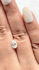 1.24ct | H/SI1 Pear Shape Step Cut Diamond (GIA) - Modern Rustic Diamond