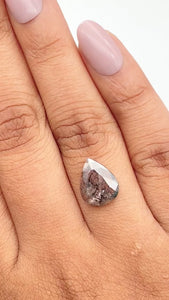 2.24ct | Rustic Pear Shape Rose Cut Diamond - Modern Rustic Diamond