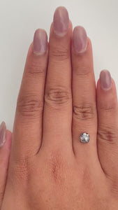 1.40ct | Salt & Pepper Cushion Shape Rose Cut Diamond - Modern Rustic Diamond