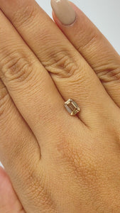 1.03ct | Champagne VS Emerald Shape Brilliant Cut Diamond - Modern Rustic Diamond