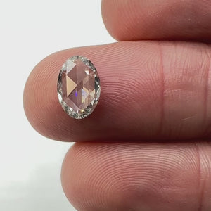 1.21ct | Fancy Light Gray/VS2 Oval Shape Rose Cut Diamond (GIA) - Modern Rustic Diamond