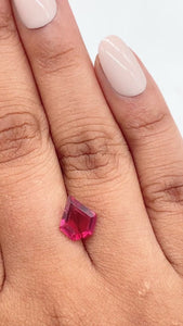 1.25ct | Pink/ Shield Shape Step Cut Diamond - Modern Rustic Diamond