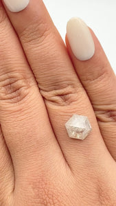3.06ct | Rustic Hexagon Shape Rose Cut Diamond - Modern Rustic Diamond