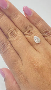 1.22ct | Salt & Pepper Pear Shape Rose Cut Diamond - Modern Rustic Diamond