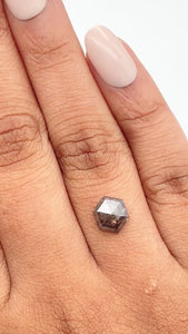 1.15ct | Rustic Hexagon Shape Rose Cut Diamond - Modern Rustic Diamond