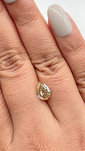 1.63ct | Champagne VVS2 Pear Shape Lattice Cut Diamond (GIA) - Modern Rustic Diamond
