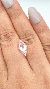 2.12ct |  Lozenge Shape Step Cut Morganite - Modern Rustic Diamond