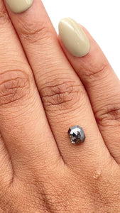 1.16ct | Salt & Pepper Emerald Shape Step Cut Diamond - Modern Rustic Diamond