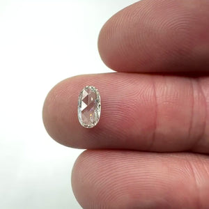 0.71ct | G-H/VVS Oval Shape Rose Cut Diamond - Modern Rustic Diamond