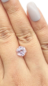 2.24ct |  Hexagon Shape Step Cut Morganite - Modern Rustic Diamond
