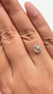 1.21ct | Salt & Pepper Oval Shape Rose Cut Diamond - Modern Rustic Diamond
