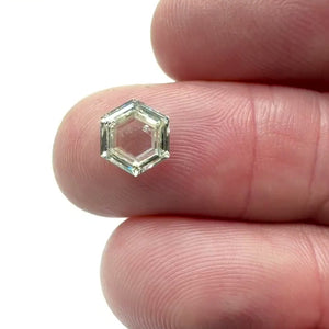 1.25ct | H-I/SI Hexagon Shape Step Cut Diamond - Modern Rustic Diamond