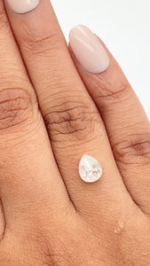 1.30ct | Rustic Pear Shape Rose Cut Diamond - Modern Rustic Diamond