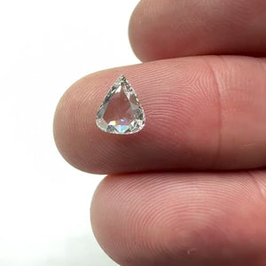 1.12ct | F/VS2 Pear Shape Rose Cut Diamond (GIA) - Modern Rustic Diamond