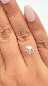 1.36ct | Rustic Oval Shape Rose Cut Diamond - Modern Rustic Diamond