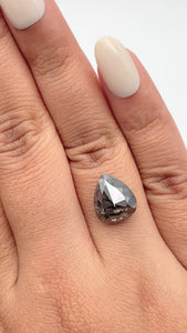 5.65ct | Rustic Pear Shape Rose Cut Diamond - Modern Rustic Diamond
