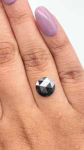 2.35ct | Black Round Shape Rose Cut Diamond - Modern Rustic Diamond