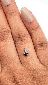 0.47ct | Salt & Pepper Kite Shape Step Cut Diamond - Modern Rustic Diamond