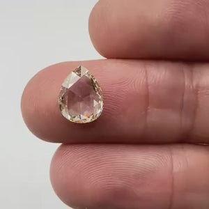 2.22ct | W-X/VS1 Pear Shape Rose Cut Diamond (GIA) - Modern Rustic Diamond