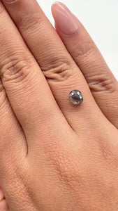 1.22ct | Salt & Pepper Oval Shape Rose Cut Diamond - Modern Rustic Diamond