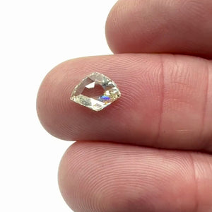 0.92ct | Light Color SI Shield Shape Rose Cut Diamond - Modern Rustic Diamond