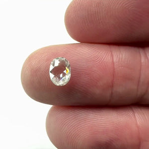 0.76ct | E-F/SI Oval Shape Rose Cut Diamond - Modern Rustic Diamond
