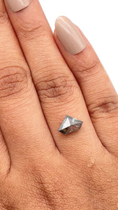 1.42ct | Salt & Pepper Shield Shape Step Cut Diamond - Modern Rustic Diamond