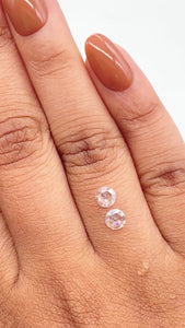 0.48cttw | D VVS Round Shape Rose Cut Diamond Matched Pair - Modern Rustic Diamond