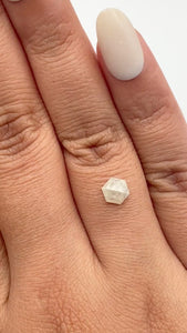 0.74ct | Rustic  Hexagon Shape Rose Cut Diamond - Modern Rustic Diamond