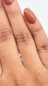 0.13cttw | E-F VVS Shield Shape Step Cut Diamond Matched Pair - Modern Rustic Diamond