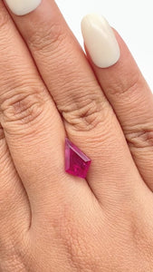 2.50ct | Red/ Kite Shape Step Cut Diamond - Modern Rustic Diamond