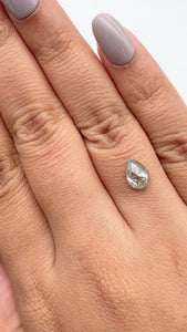 1.25ct | Rustic Pear Shape Rose Cut Diamond - Modern Rustic Diamond