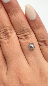 1.25ct | Rustic  Hexagon Shape Rose Cut Diamond - Modern Rustic Diamond