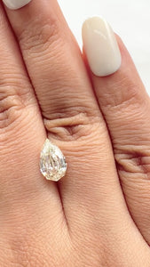 2.38ct | N/VS1 Pear Shape Lattice Cut Diamond (GIA) - Modern Rustic Diamond