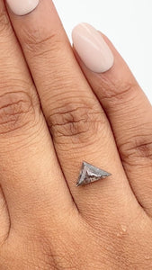 1.12ct | Rustic Triangular Shape Rose Cut Diamond - Modern Rustic Diamond