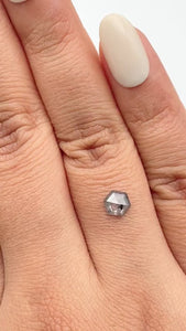 0.57ct | Rustic  Hexagon Shape Rose Cut Diamond - Modern Rustic Diamond