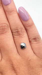 2.03cttw | Black Cushion Shape Rose Cut Diamond Matched Pair - Modern Rustic Diamond