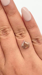 1.46ct | Rustic  Shield Shape Rose Cut Diamond - Modern Rustic Diamond