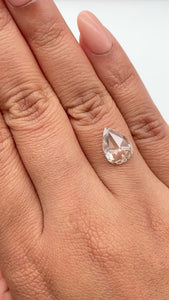 2.50ct | Champagne VVS Pear Shape Rose Cut Diamond - Modern Rustic Diamond