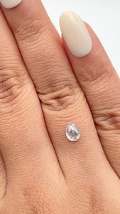 0.83ct | Rustic Pear Shape Rose Cut Diamond - Modern Rustic Diamond