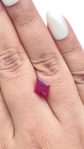 1.95ct | Red/ Lozenge Shape Step Cut Diamond - Modern Rustic Diamond
