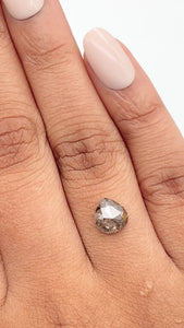 1.11ct | Rustic Pear Shape Rose Cut Diamond - Modern Rustic Diamond