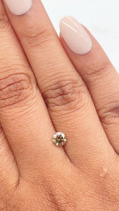 0.48ct | Cognac VS-VVS Round Shape Brilliant Cut Diamond - Modern Rustic Diamond