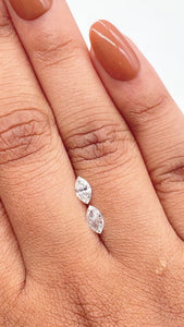 0.52cttw | F VS2 Marquise Shape Brilliant Cut Diamond Matched Pair - Modern Rustic Diamond