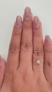 0.77ct | Salt & Pepper Oval Shape Rose Cut Diamond - Modern Rustic Diamond