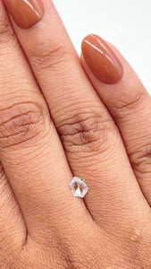 0.39ct | F/SI1 Hexagon Shape Step Cut Diamond - Modern Rustic Diamond